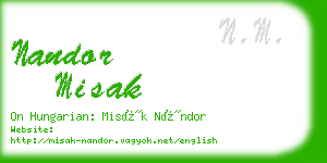 nandor misak business card